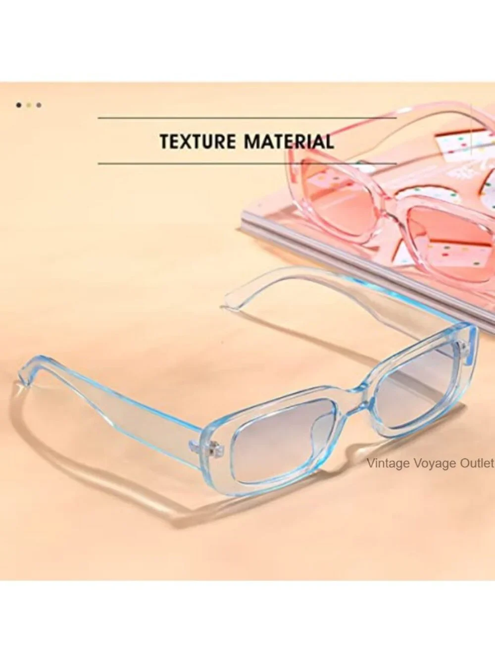 Retro Rectangle Sunglasses Y2K 90s UV400 Protection
